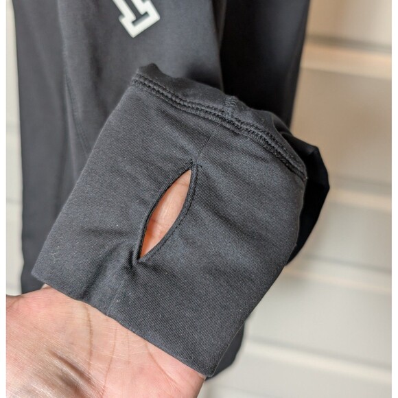 VS PINK Size M Quarter Zip Pullover Reflective Logo Thumbhole Running Activewear - Picture 6 of 12